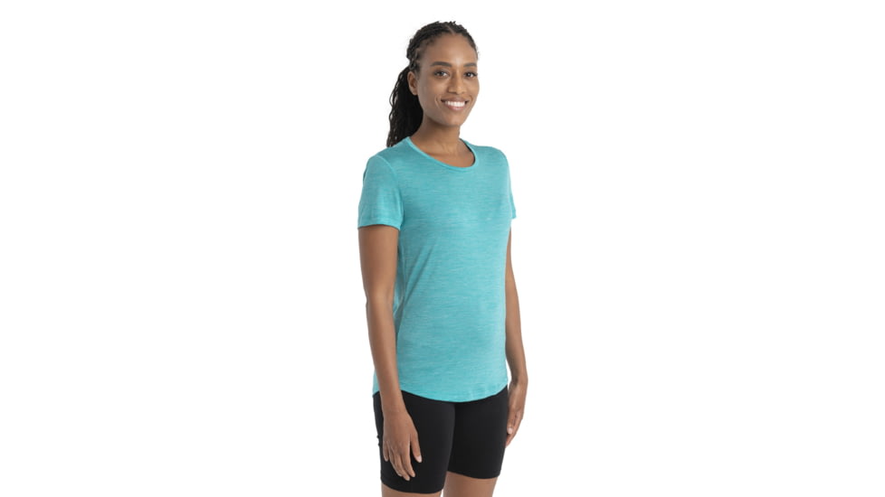 Icebreaker Sphere II Short Sleeve T-Shirt - Women's, Flux Green Heather, Small, IB0A56D3873S