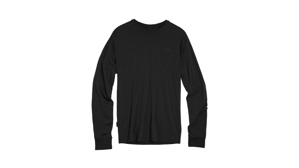 Icebreaker Sphere Long Sleeve Crew - Men's-Black-Heather-Large