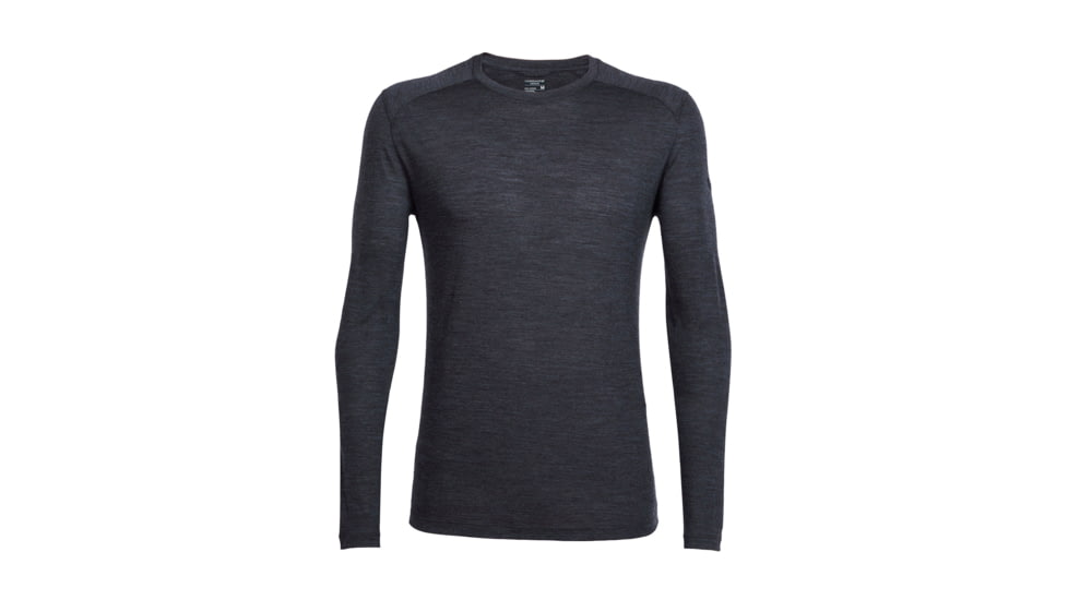 Icebreaker Sphere Long Sleeve Crewe, Black Hthr, 2XL, 103609001XXL