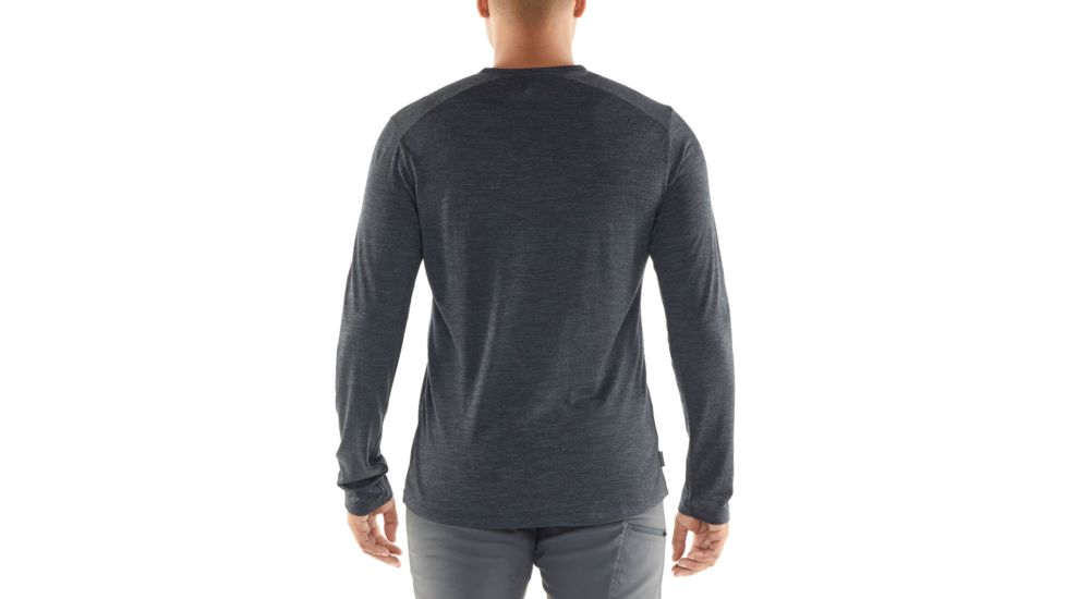 Icebreaker Sphere Long Sleeve Crewe - Mens, Black HTHR, Large, 104569030L