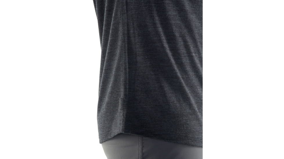 Icebreaker Sphere Long Sleeve Crewe - Mens, Black HTHR, Large, 104569030L