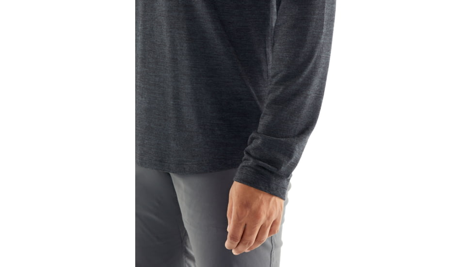 Icebreaker Sphere Long Sleeve Crewe - Mens, Black HTHR, Large, 104569030L