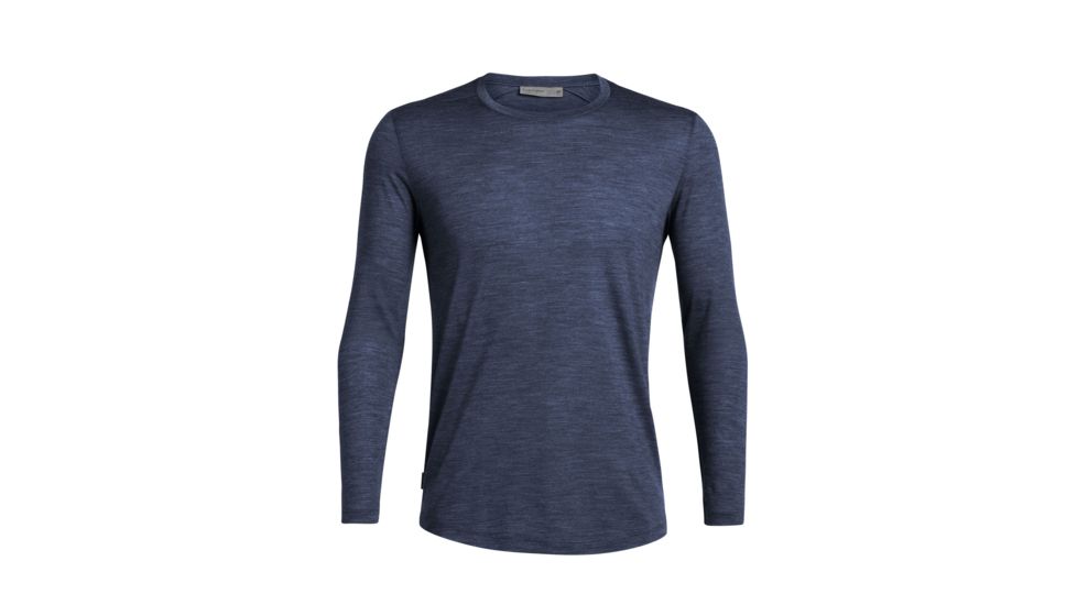 Icebreaker Sphere Long Sleeve Crewe - Mens, Midnight Navy Hthr, Large, 104569440L