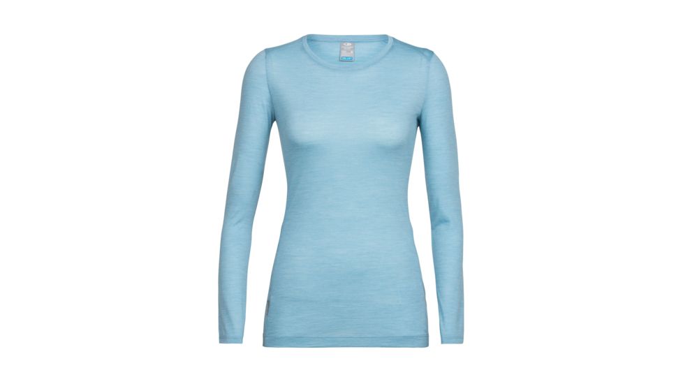 Icebreaker Sphere Long Sleeve Low Crewe, Waterfall Hthr, L, 104091401L