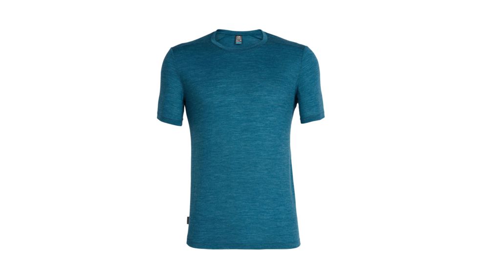 Icebreaker Sphere Short Sleeve Crew - Mens, POSEIDON HTHR, Large, 104570402L