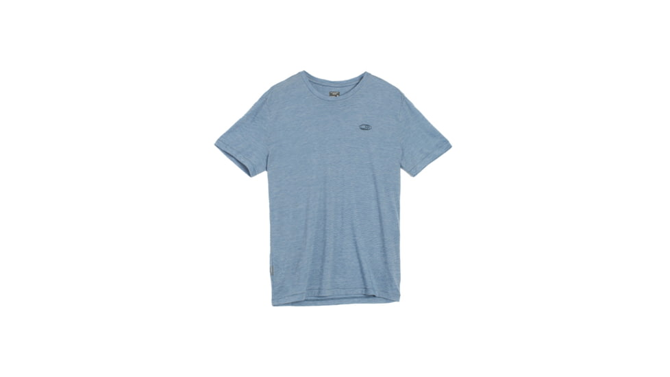 Icebreaker Sphere Short Sleeve Crew - Men's-Stripe Shore/Snow-Large