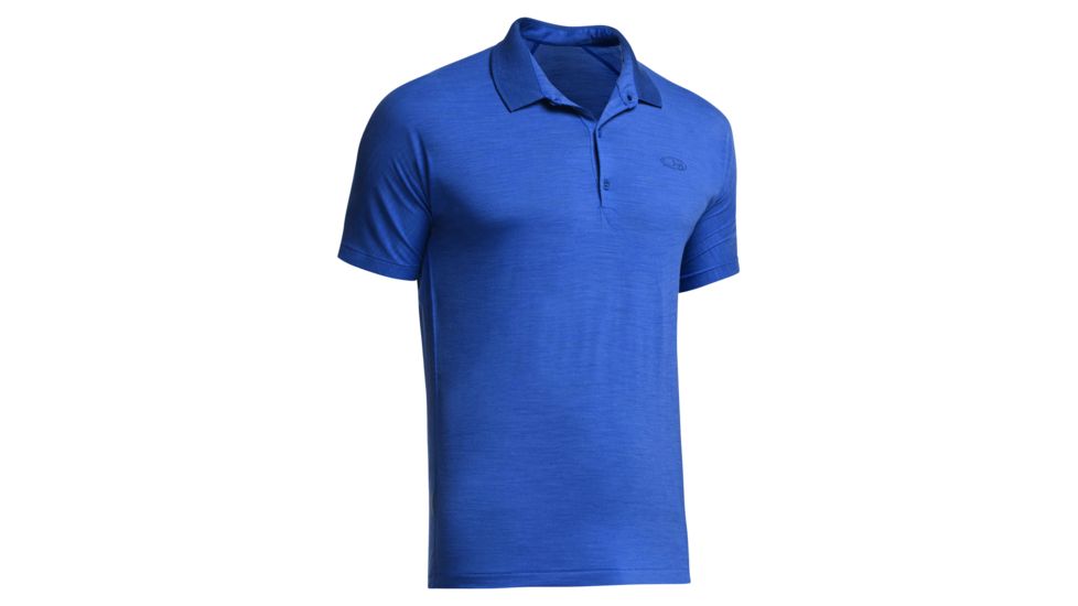 Icebreaker Sphere Short Sleeve Polo - Men's-Cadet Heather-Large