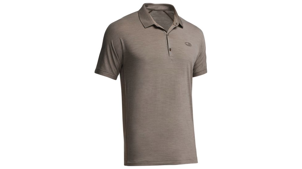 Icebreaker Sphere Short Sleeve Polo - Men's-Trail Heather-X-Large
