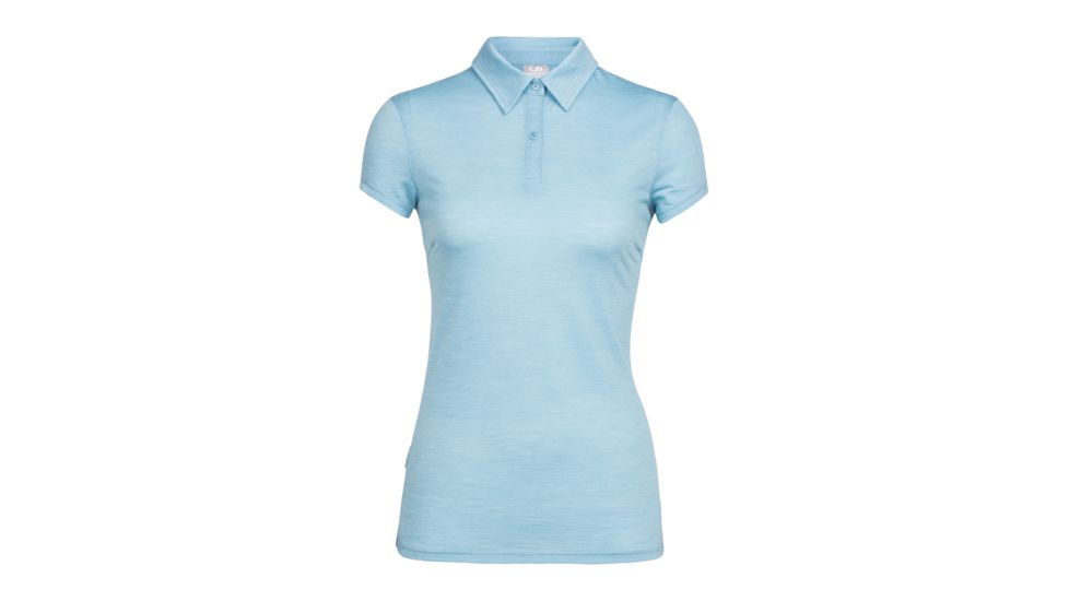 Icebreaker Sphere Short Sleeve Polo, Waterfall Hthr, L, 104198401L