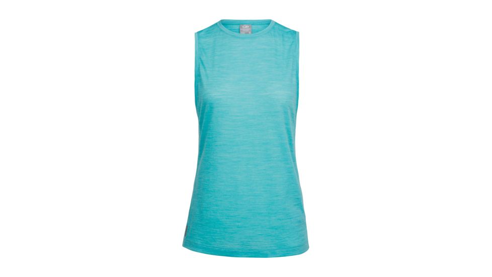 Icebreaker Sphere Sleeveless Tee, Lagoon Hthr, XS, 104089401XS