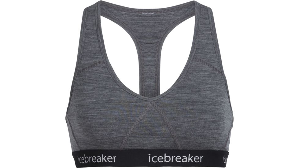 Icebreaker Sprite Racerback Bra - Women's, Gritstone Heather, Medium, IB103020004M