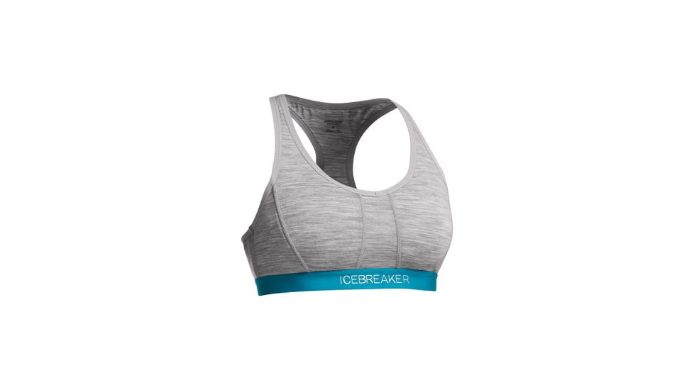 Icebreaker Sprite Racerback Bra - Women's, Metro Heather/Alpine, Large, 102254003L