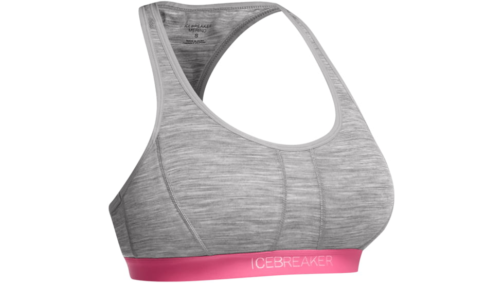 Icebreaker Sprite Racerback Bra - Women's, Metro/Shocking, Small, 100500-Metro/Shocking-Small