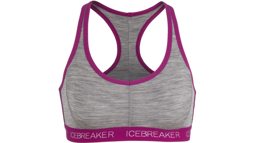 Icebreaker Sprite Racerback Bra - Women's, Metro/Vivid, Medium, 100500-Metro/Vivid-Medium