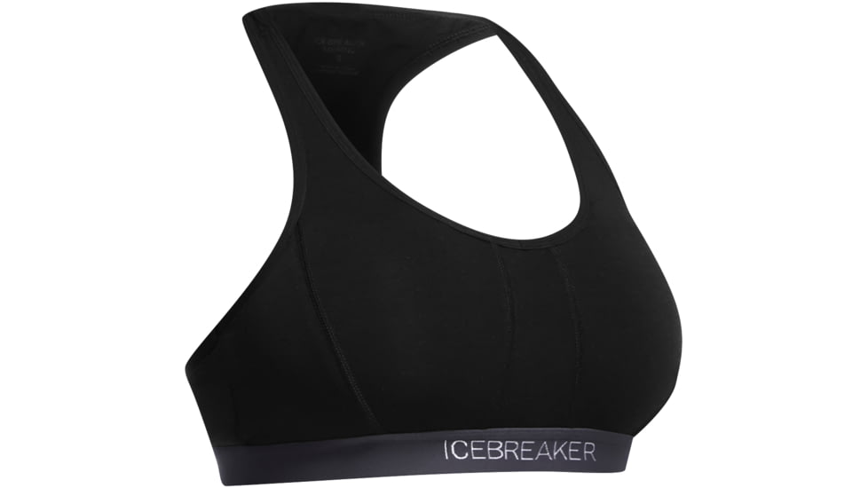 Icebreaker Sprite Racerback Bra - Women's, Black/Panther, Large, 100500-Black/Panther-Large