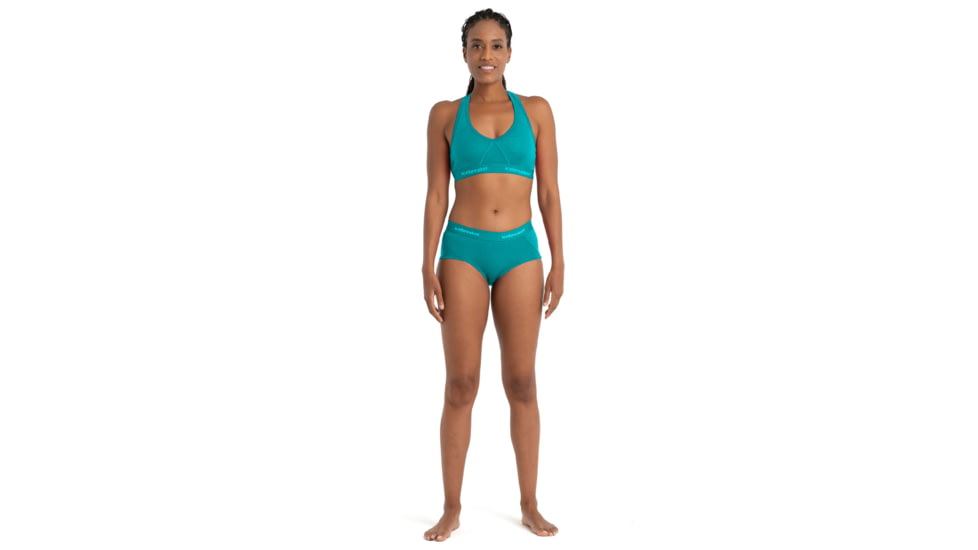 Icebreaker Sprite Racerback Bra - Women's, Flux Green, Large, IB103020861L
