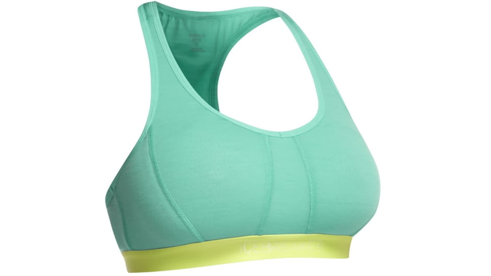 Icebreaker Sprite Racerback Bra - Women's, Patina/Aloe, Large, 100500-Patina/Aloe-Large