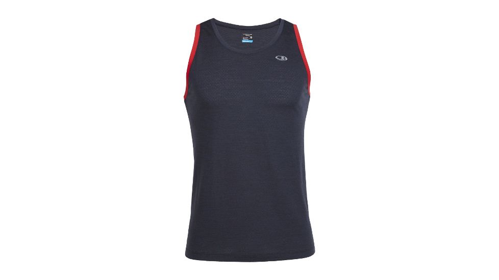 Icebreaker Strike Lite Tank Top - Men's -Stealth/Rocket-Large