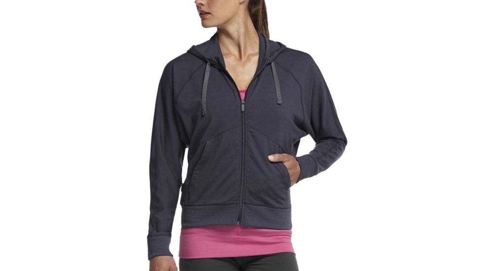 Sublime Long Sleeve Zip Hood - Womens-Panther-Small