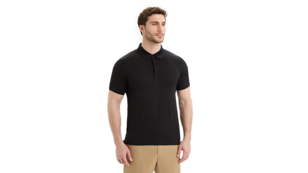 Icebreaker Tech Lite II Short Sleeve Polo - Mens, Black, 3XL, IB0A59LC0013XL