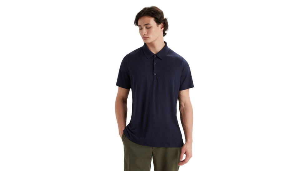 Icebreaker Tech Lite II Short Sleeve Polo - Men's, Midnight Navy, Extra Large, IB0A59LC401XL