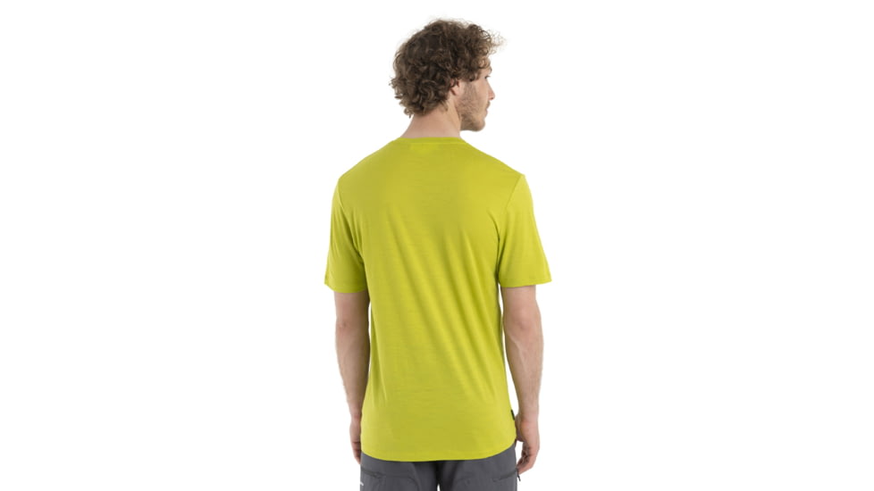 Icebreaker Tech Lite II Short Sleeve Skiing Yeti T-Shirt - Mens, Bio Lime, Extra Large, IB0A56IM864XL