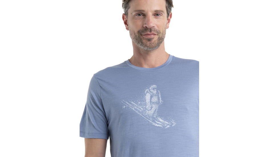 Icebreaker Tech Lite II Short Sleeve Skiing Yeti T-Shirt - Mens, Kyanite, 2XL, IB0A56IM885XXL