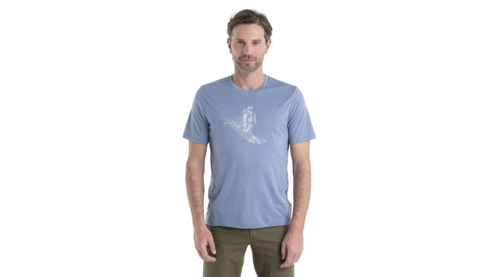Icebreaker Tech Lite II Short Sleeve Skiing Yeti T-Shirt - Mens, Kyanite, 2XL, IB0A56IM885XXL
