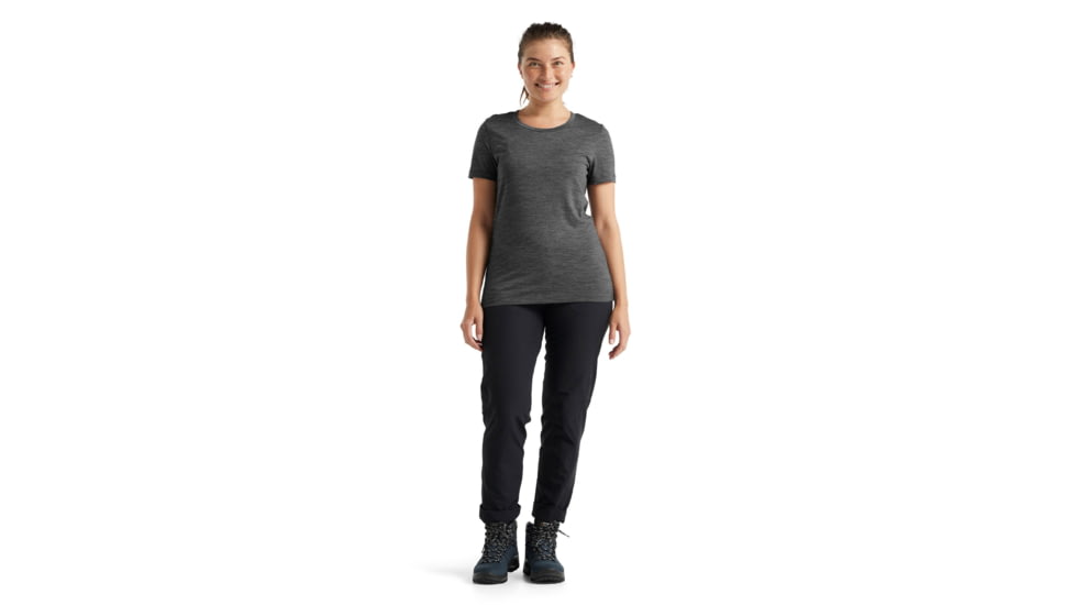 Icebreaker Tech Lite II Short Sleeve T-Shirt - Womens, Gritstone Heather, Large, IB0A59J9004L