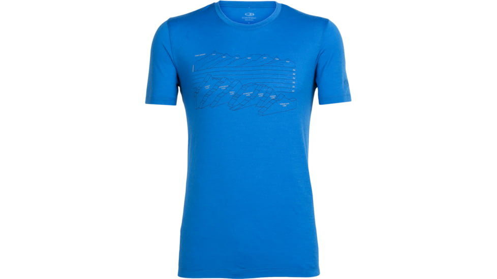 Icebreaker Tech Lite Short Sleeve Crew First Ascents - Men's-Cadet-Medium