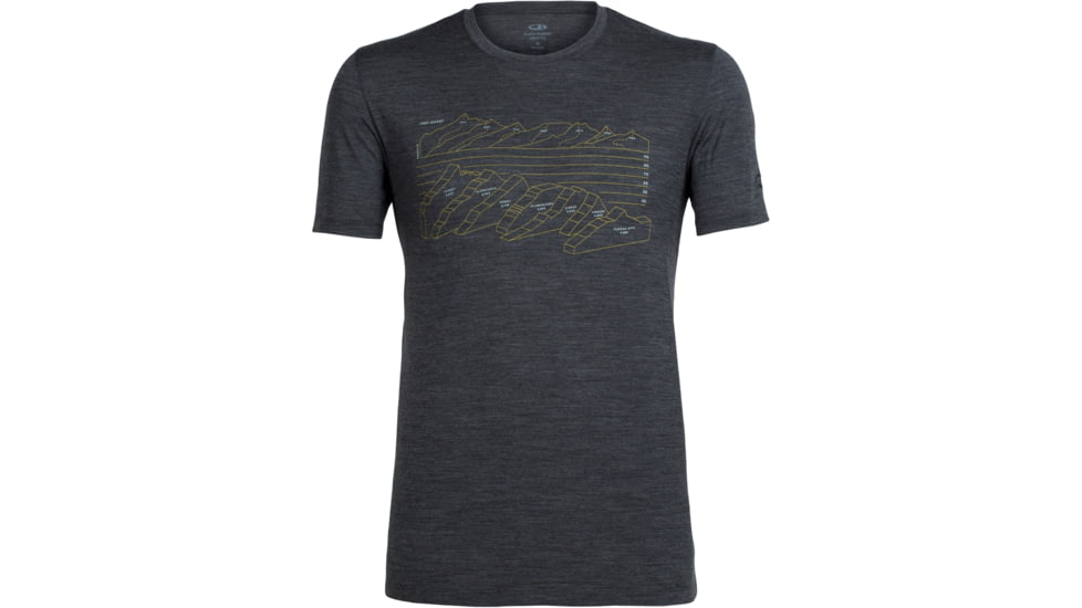 Icebreaker Tech Lite Short Sleeve Crew First Ascents - Men's-Jet Heather-Large