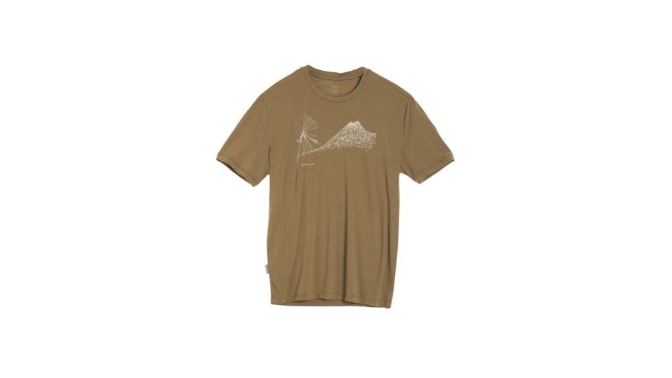 Tech Lite Short Sleeve Crew Graphic - Mens-Cabbage/Tobacco-X-Large