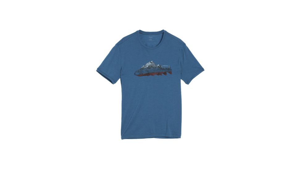 Tech Lite Short Sleeve Crew Graphic - Mens-Fin Peaks/Shore-X-Large