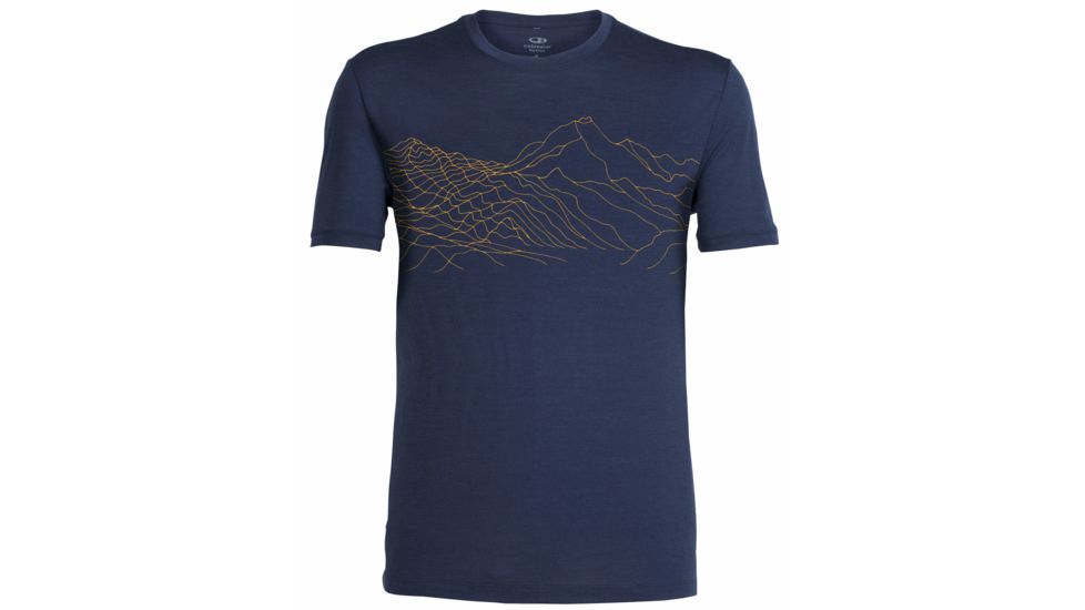 Icebreaker Tech Lite Short Sleeve Crew Topochartic - Men's-Admiral-Small