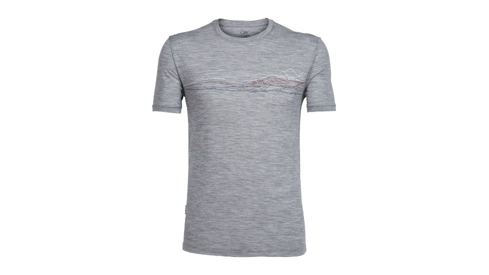 Icebreaker Tech Lite Short Sleeve Crew Waterline - Men's-Metro Heather-Medium