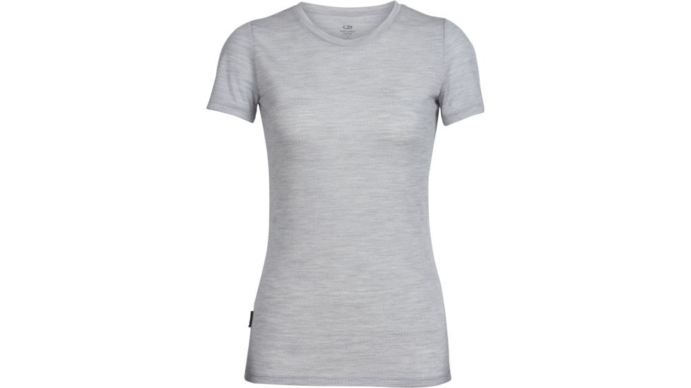 Icebreaker Tech Lite Short Sleeve Crew - Women's-Blizzard Heather-X-Small
