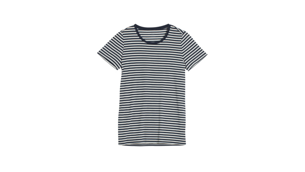 Tech Lite Short Sleeve Crew - Womens-Stripe Tasman/Blizzard Heather-Medium