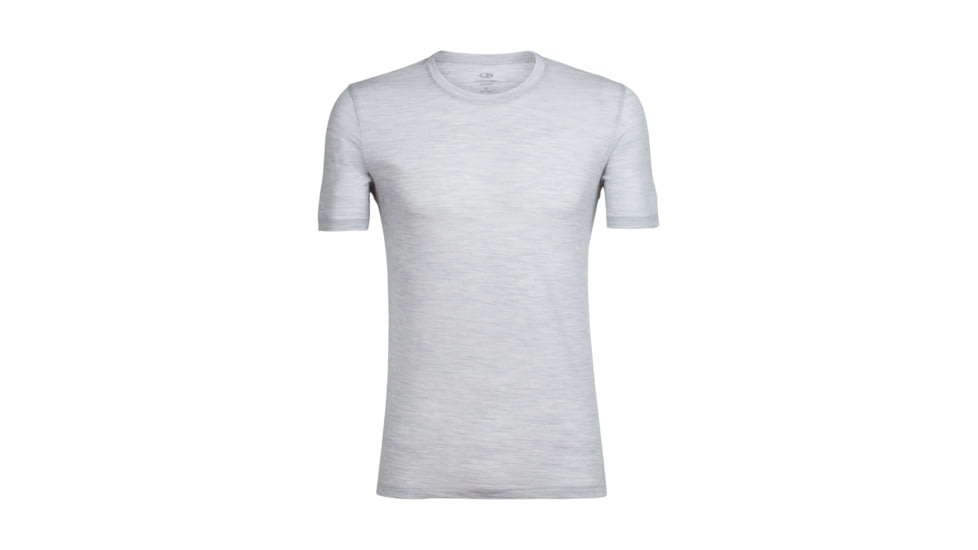 Icebreaker Tech Lite Short Sleeve Crewe, Blizzard Hthr, L, 103860004L