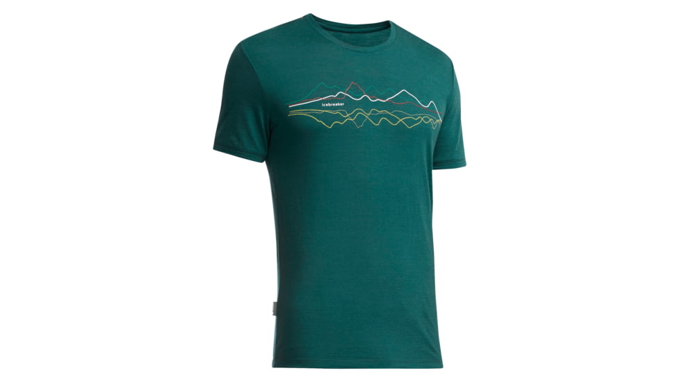 Icebreaker Tech Lite Short Sleeve Crewe Graphic - Men's- Pine-Large