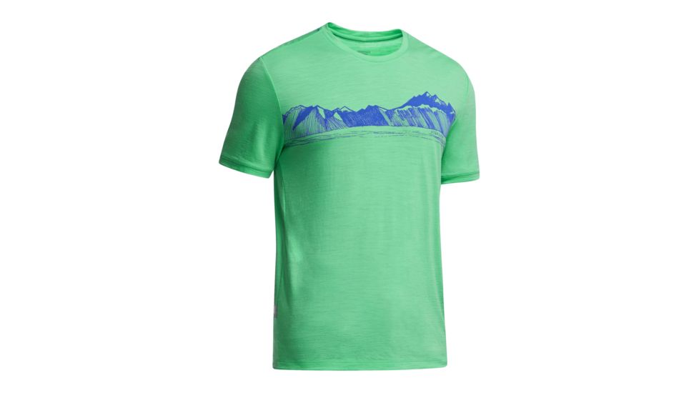 Icebreaker Tech Lite Short Sleeve Crewe Graphic - Men's-Valley Viridian-Large
