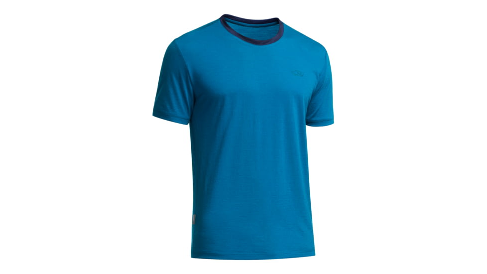 Icebreaker Tech Lite Short Sleeve Crewe - Men's-Petrol/Admiral-Small