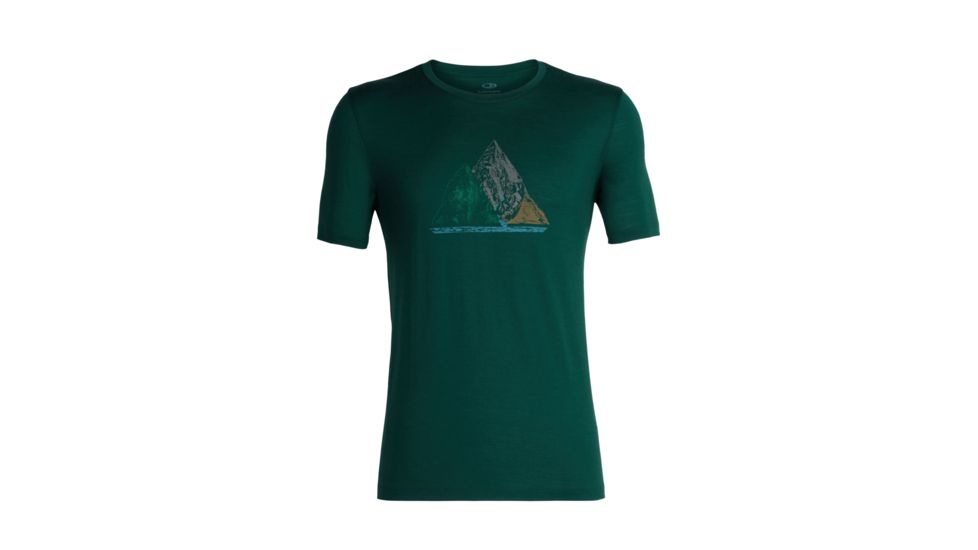 Icebreaker Tech Lite Short Sleeve Crewe Sum of Parts - Mens, Dark Pine, Small, 104310-302-S