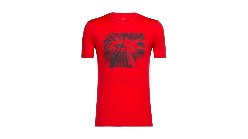 Icebreaker Tech Lite Short Sleeve Crewe Tree Top Logo, Rocket, L, 104132601L