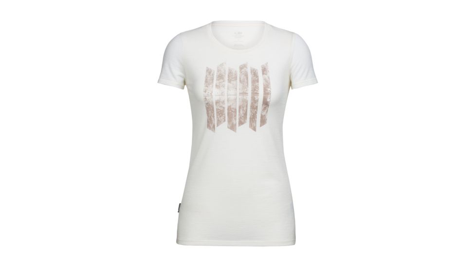 Icebreaker Tech Lite Short Sleeve Low Crewe Soundless, Snow, L, 104153101L
