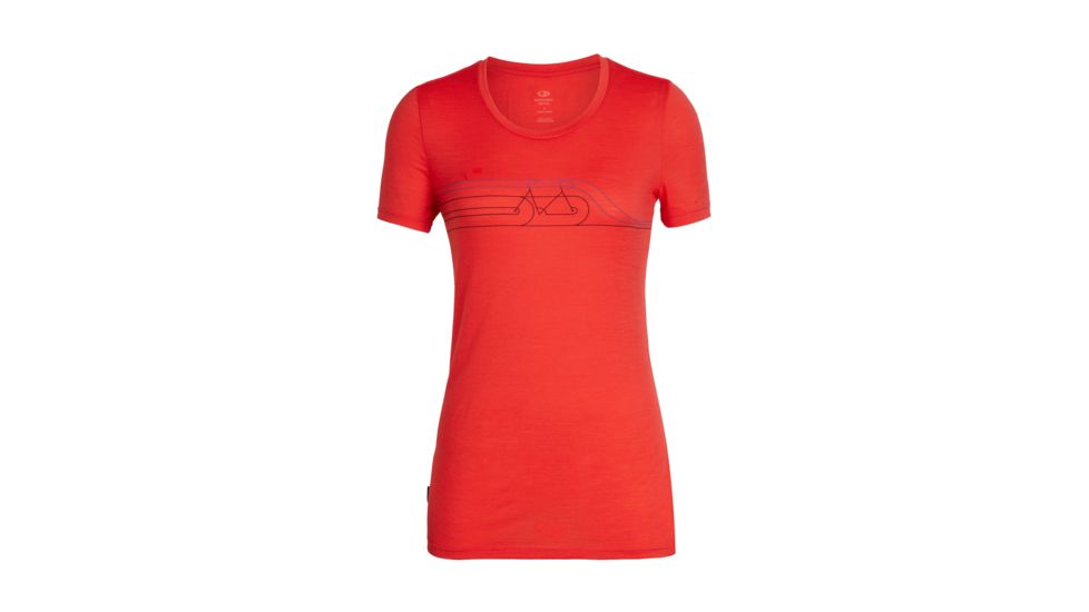 Icebreaker Tech Lite Short Sleeve Low Crewe - Womens, Blizzard HTHR, Small, 104602001S