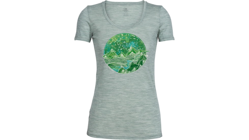 Icebreaker Tech Lite Short Sleeve Scoop Shirt - Women's-Nightsky Seaglass Heather-Large