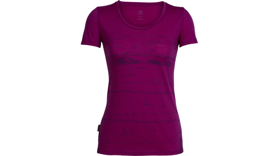 Icebreaker Tech Lite Short Sleeve Scoop Shirt - Women's-Porto Isle Vivid-Medium