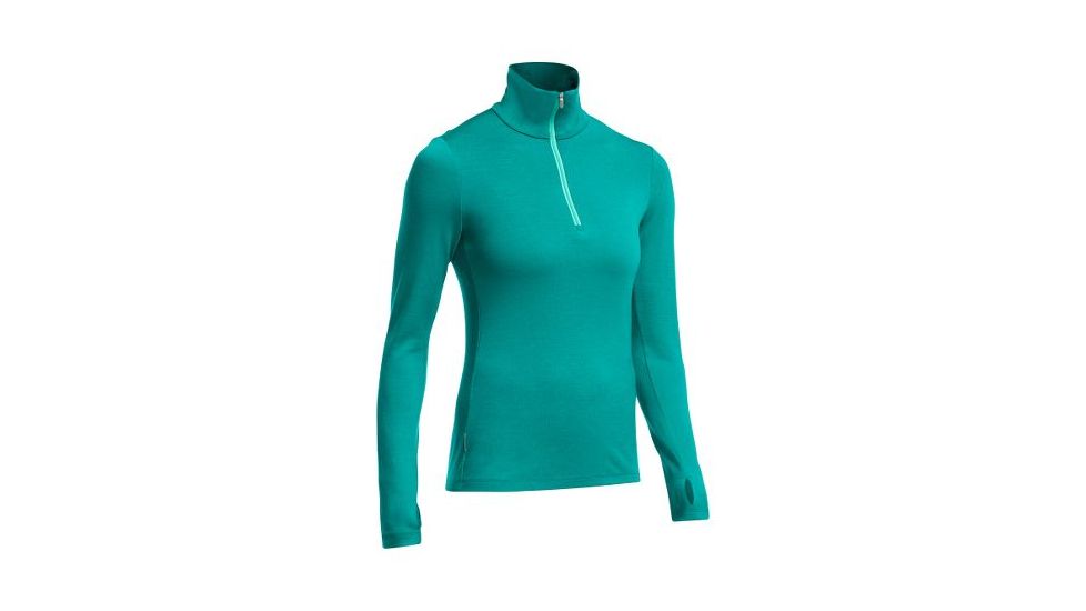 Icebreaker Tech Long Sleeve Half Zip Top - Women's-Nautical/Patina-Medium