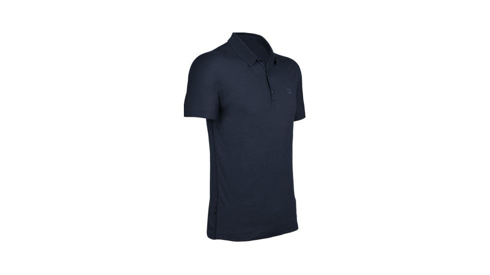 Icebreaker Tech Polo - Men's-Stealth Stripe/Metro-Medium