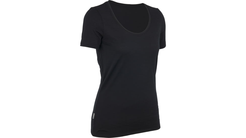 Icebreaker Tech Short Sleeve Scoop Shirt - Women's-Black-Large